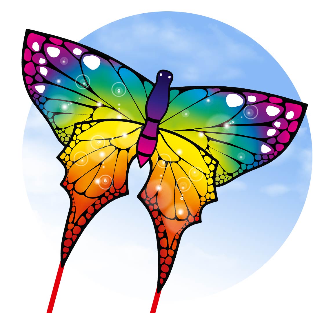 ECOLINE BUTTERFLY RAINBOW 97cm