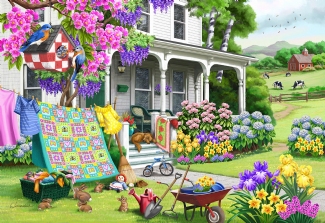 WOODEN CITY PUZZLE: COUNTRYSIDE GARDEN M