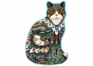 WOODEN CITY PUZZLE: THE JEWELED CAT L